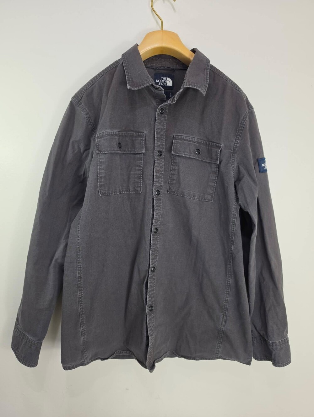 The North Face Men’s Gray Button-Up Workshirt Jacket